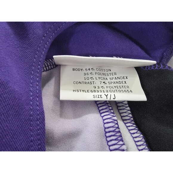 Gilda Marx VTG 90s Cotton Velvet Colorblock Dance Leotard Adult XS (Y/J) Purple - Picture 6 of 13